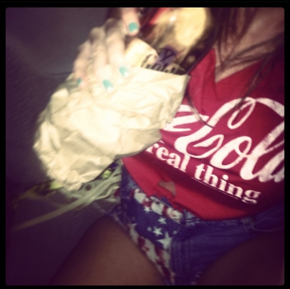 DIY Mom shorts, high rise jeans, America, red white blue, 4th of July, Halloween - Picture 8 of 8